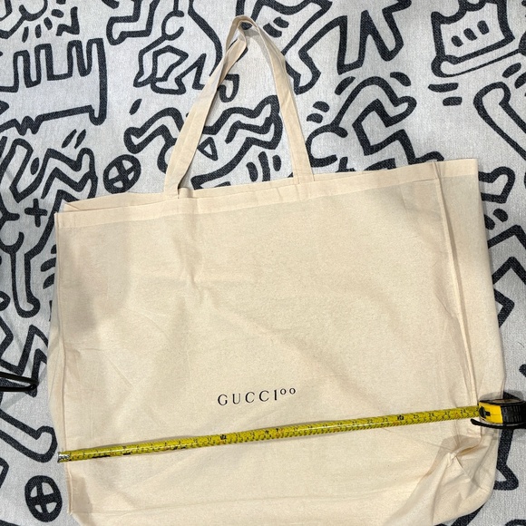 *SOLD* GUCCI 100 Year Anniversary Tan Canvas Oversized Tote - Picture 3 of 3